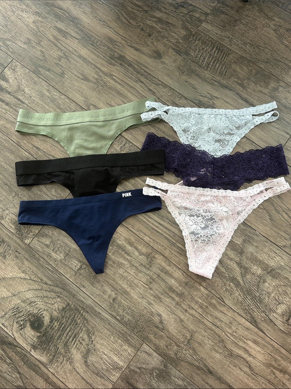 NWT 6 Pairs Victoria’s Secret Thong Underwear, Size S